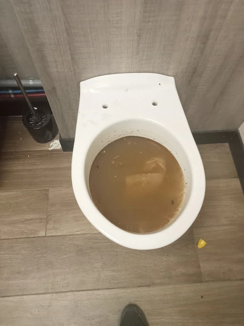 Toilettes bouchées avant intervention débouchage WC