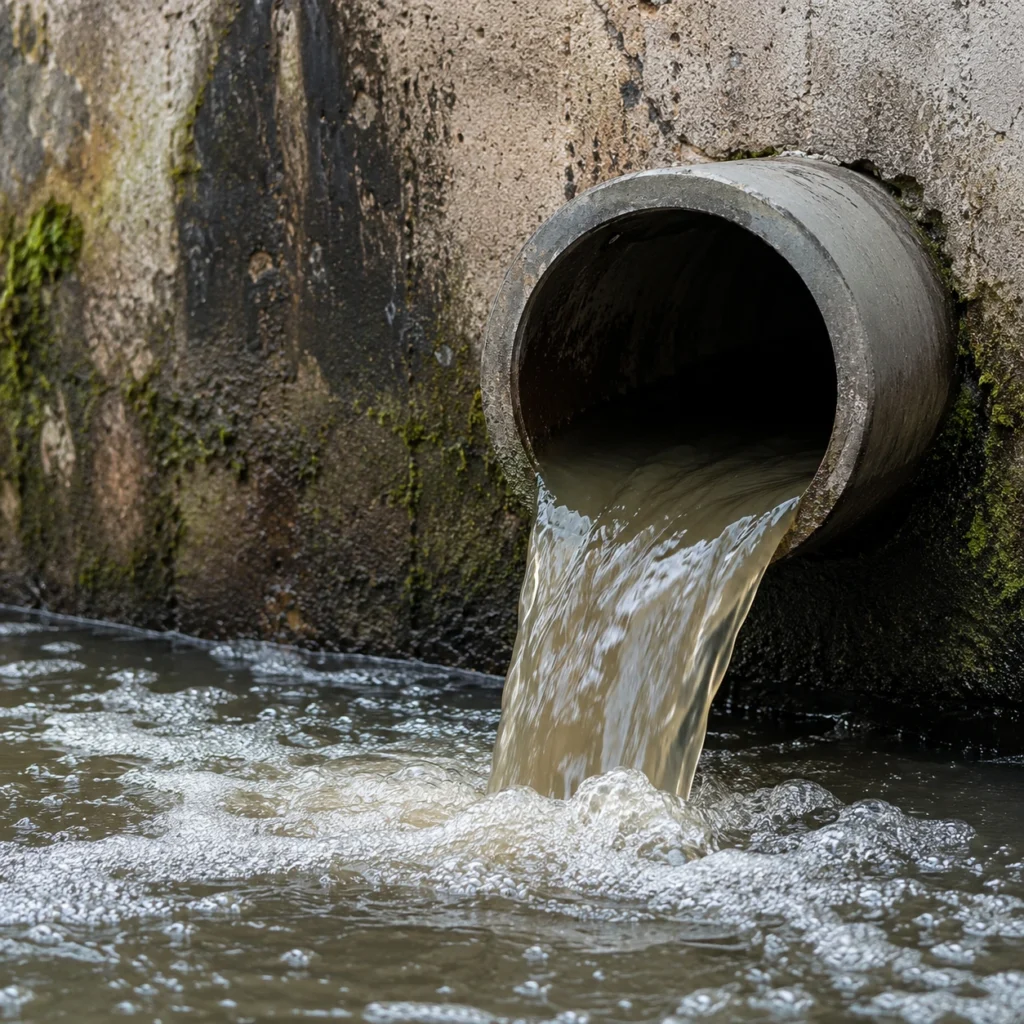 Inspection et évacuation des eaux usées EU dans une canalisation d’assainissement extérieur